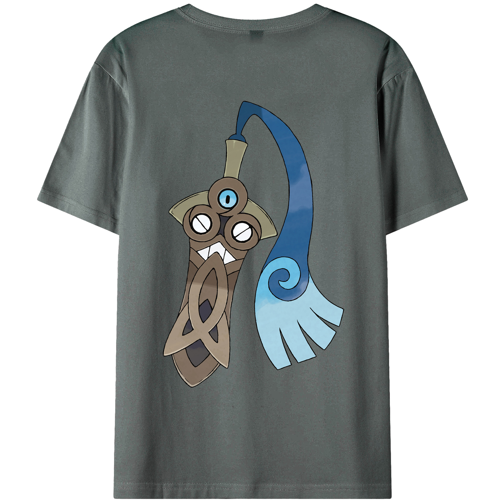 （画像用） ポケットモンスター Pokémon 綿100％ メンズ半袖Tシャツ（バックプリント） 通気性